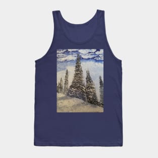 Winter Forest oil painting by Tabitha Kremesec Tank Top